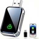 Wireless CarPlay Adapter for Apple iPhone & Android Auto - 2-in-1 Fast & Stable Mini CarPlay Adapter Convert Wired to Wireless, Plug & Play, Auto-Connect, No Delay, BT 5.4, 2.4G/5G WiFi (Silver)