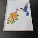 Airpark Pop Up Card Paper Flowers Bouquet and Hummingbird Pop Up Birthday Card