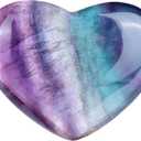 Artistone 2 Inch Rainbow Fluorite Crystal Heart Healing Crystals Heart Stones Polished Pocket Love Gemstones Chakra Reiki Energy Balancing Meditation Massag Gift