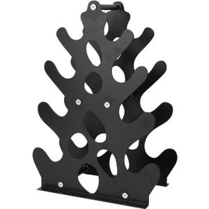 Dumbbell Rack Stand Only, 4 Layers Metal Weight Rack Compact A-Frame Design Barbell Weight Storage Organizer with Handles Anti-Slip Dumbbell Holder Set for Home Gym