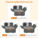 URPOWER Backseat Extender for Dogs - Hard Bottom Dog Car Seat Cover for Back Seat, Dog Hammock for Car and SUV, Pet Rear Seat Protector Dogs Travel Bed with Mesh Window