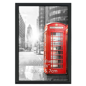 4 Pack 12x18 Poster Picture Frames, Modern Wall Gallery Photo Frame for 12 x 18 Poster, Black