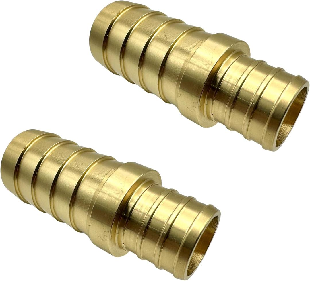 (1 Pack) Brass 3/4 PEX to 3/4 Hose Barb Connector Fitting, Lead-Free Adapter Heavy-Duty High-Pressure Support, Rust and Corrosion Resistant