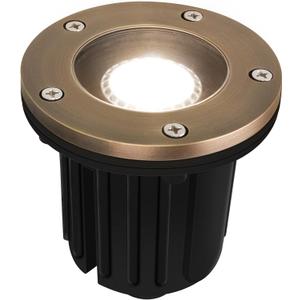 GKOLED 1-Pack Outdoor Brass Well Lights, Low Voltage LED In Ground Light
Landscape Lighting, IP67 Waterproof Up Light for Garden Trees Bushes, 12V 5W 2700K, with MR16 Bulb and Swivel Base, Open Top
