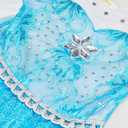 Funna Elsa Costume for Girls Princess Dress Up Halloween Cosplay Party with Accessories 5T