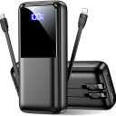 Portable Charger Power Bank - 40000mAh Battery Pack Portable Charger with Built in Cables 22.5W Fast Charging Powerbank Compatible with iPhone Android Samsung Phone, Travel Camping Essential