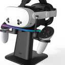 KIWI design Charging Dock for Meta Quest 3S/3/2/Pro, Vertical Charging Stand, Accessories Made for Meta