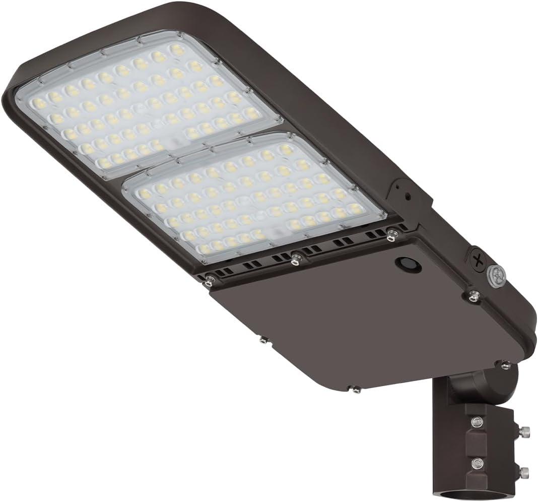 300W LED Parking Lot Light with Dusk to Dawn Photocell, Outdoor LED Pole Lights with Slipfitter, 45000LM 150LM/W 5000K 100-277V IP65 Dimmable, Power Selectable (300W/240W/200W) ETL 300W LED Parking Lot Light with Dusk to Dawn Photocell, Outdoor LED Pole Lights with Slipfitter, 45000LM 150LM/W 5000K 100-277V IP65 Dimmable, Power Selectable (300W/240W/200W) ETL