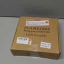 Homemory Gray Flickering Flameless Candles, Battery Operated Acrylic LED Pillar Candles with Remote Control and Timer, Halloween Decor, Set of 5