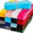Syhood 60 Yards 1 Inches Christmas Velvet Ribbon Assorted Colors Bulk for Gift Wrapping DIY Craft Hair Bow Christmas Tree Wreath Bows Door Garland Wedding Decor (Multicolor)