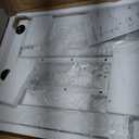 Ywin Medical Adjustable Overbed Bedside Table with Wheels, Swivel Rolling Standing Desk, Pneumatic Small Side Bed Table with Tray for Couch, Hospital, Home,Office Use,(28" W X 16" D, White)