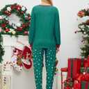 MyFav Christmas Pajamas for Family Cute Snowman Print Long Sleeve PJS Set (S)