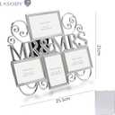Mr & Mrs Picture Frames,Cherish Every Memory,4 opening photo collage,Silver Plating,Wedding Gifts