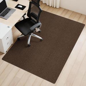 Sycoodeal Office Chair Mat for Hardwood Floor,Slip Resistant Floor Mat for Rolling Chairs,Easy to Clean,Large Floor Protector Office Computer Gaming Chair,Coffee(48"x60")