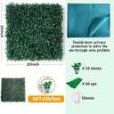 Grass Wall Panels - 12 Pcs, 20" x 20" Topiary Hedge Plant Greenery Wall Backdrop Decor - UV Protected Faux Boxwood Panels
