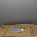 Vaunn Medical Pneumatic Adjustable Overbed Bedside Table with Wheels (Hospital and Home Use) (Black)