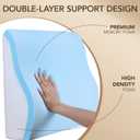 SofGlowly Lumbar Support Pillow for Recliner,Large Memory Foam Back Support Cushion for Sofa & Gaming Chair, Ergonomic Backrest Pillow Comfortable Couch Cushion with Machine Washable Cover,Coffee, Standard
