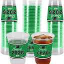 2 x Labrostar 50Pcs Graduation Decorations 2026 Disposable Graduation Cups Congrats Grad Class of 2026 Decorations Graduation Party Supplies 16oz Green