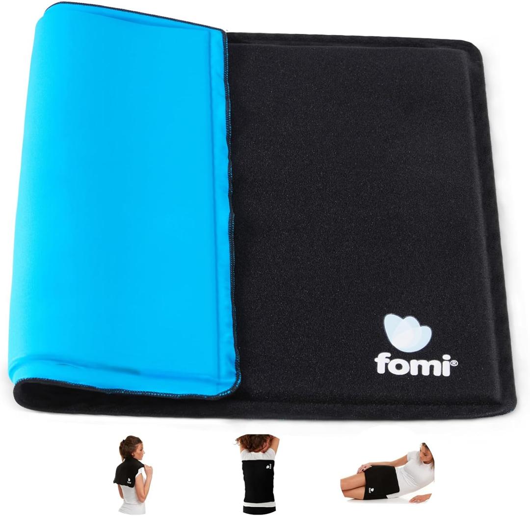 Premium Large Hot Cold Solid Gel Pack by FOMI Care | 18 x 12 | Soft, Comfortable Ice Wrap for Back, Shoulder, Knee, Thigh Pain Relief | Oversized, Flexible Cool Compress | Freezable, Microwaveable