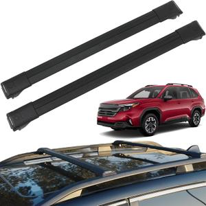 Ultra-Quiet Low-Profile Roof Rack Cross Bars for Subaru Forester 2014-2026 | FelicValo 300lbs All-Metal Heavy Duty Crossbars, Aluminum Roof Rails for Cargo Carrier, Not for Wilderness, Lock-Free Design