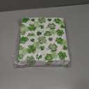 St. Patrick's Day Napkins 10 Inch Green Shamrocks Dinner Paper Napkins Disposable Irish Holiday Napkins Beverage Cocktail Decorative Paper Napkins for Saint Patrick's Party(Bright)