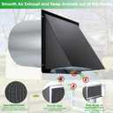 6 Inch Hooded Wall Vent with Screen and Damper,6 Inch Wall Exhaust Vent Cover Dryer Ventilation Cap Exterior for Kitchen Range Hood Air Exhaust,External Extractor w/Non Return Flap,Galvanized Steel