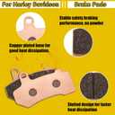 Sintered Copper Brake Pads for Harley Davidson FLHTCU Ultra Classic Electra Glide 2008-2020, FLHR Road King, FLHX Street Glide 2008-2022