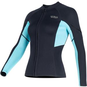 DIVE & SAIL Wetsuit Top Jacket Women Men 1.5mm Neoprene Wetsuit Jacket Long Sleeve Front Zip Wet Suit Vest for Swimming Surfing Snorkeling Kayaking Scuba Diving L Size