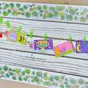 3 x Youngever 52.5 ft Bulletin Board Borders for Classroom Decoration (Eucalyptus Design)