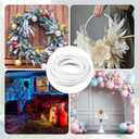 66 ft Flexible Pipe PVC Tubing for Artificial Flowers 16 mm Bendable Pipe Stem for Fake Floral Balloon Arch Wedding Arrangement Prop Decor with Tube Cutter 12 White Crepe Paper (Not Include Flowers)