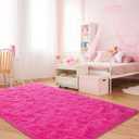 Rostyle Fluffy Hot Pink 5x8 Rugs for Living Room,Large Living Room Carpet,Big Shaggy Rugs for Bedroom Girls,Thick Fuzzy Dorm Rug,Soft Indoor Floor Rug for Kids Room Decor Aesthetic