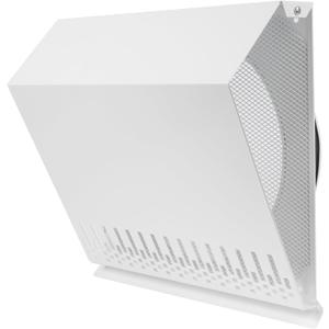 Vent Systems 10" Inch Air Supply Vent Cover with Rubber Gasket - White Galvanized Steel - Robust and Weatherproof Outdoor Air Intake Box - Duct or Surface Mounting - Rain and Snow Protection