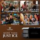 Large Ice Cube Trays Perfect for Whiskey and Summer Drinks - Italian Design - 2 Pack (16 x Ice Cubes | Square and Round | XL size) - Cosvino - Removable Lid, Easy Release (Tuxedo Black)