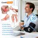 ComfiTECH Dual-Gel Elbow Ice Pack Wrap with Extended 30-Minute Cooling, Detachable Ice Pack & Flexible Reusable Gel Ice Sleeve for Comfort in Tennis Elbow, Golfer Arm, Muscle Relaxation, Large