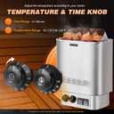 Mxmoonant Sauna Heater, 9KW 220V Electric Sauna Heaters Stove Dry Steam Sauna Bath for Home Hotel Spa Max. 425 Cu.ft with Sauna Hygrothermograph