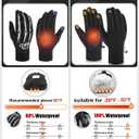 RIGWARL Waterproof Winter Gloves for Cold Weather, Touchsreen Anti-Slip Gloves Liner for Men Women Cycling Drving Runing Hiking Walking