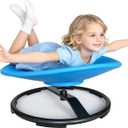 HBTower Spinning Sensory Chair for Autistic Kids & Teens, 220LBS Capacity | Ages 3+,Sensory Swivel Seat for ADHD, Focus & Body Balance Support,Sensory Toy Gifts for Indoor & Outdoor,Stable Base,Blue