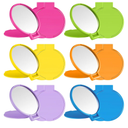 Jetec 18 Pieces Compact Mirrors Bulk Gifts Mini Vintage Pocket Mirrors for Purse Small Portable Folding Round Makeup Stuffs for Travel Daily Use Party Favors Women (Classic Colors)