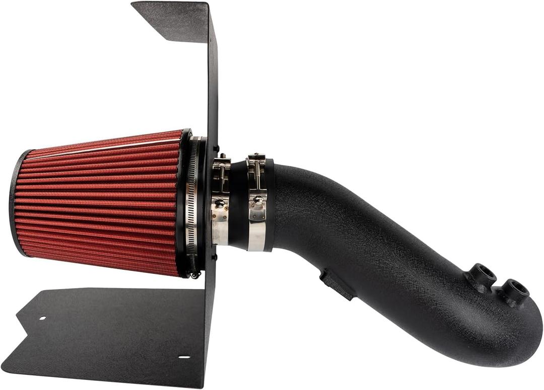 PHILTOP Cold Air Intake Red Tube + Heat Shield Compatible With Toyota Tundra 2013-2018 2020-2021, Toyota Tundra 2012 2019 5.7L, Toyota Tundra 2012 2019 4.6L, Toyota Tundra 2012 4.0L, Red