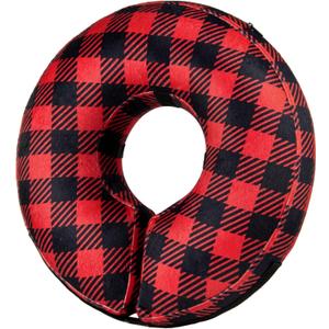BENCMATE Inflatable Dog Cone Collar Alternative, Soft Dog Cone for Dogs and Cats, Neck Recovery ECollar Donut Collar After Surgery (Medium+, Plaid) (M)
