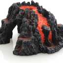 Aquarium Decorations Cave Fish Tank Accessories Volcano Decor (Large)