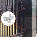 2 Pack Wall Mount Gate Hinge, Wood Fence Link Gate Hinges with 5/8 Hinge Pin Diameter Heavy Duty Outdoor Post Chain Hinge Galvanized Steel-Horizontal Mount (Medium, Silver)