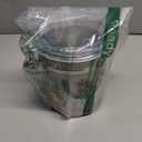 OGGI Stainless Steel Kitchen Canister 47oz - Airtight Clamp Lid, Clear See-Thru Top - Ideal for Kitchen Storage, Food Storage, Pantry Storage. Large Size 5" x 6"