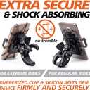 Bike & Motorcycle Phone Mount - For iPhone 16 (15, Xr, SE, Max/Plus), Galaxy S22 or any Cell Phone - Universal ATV, Mountain & Road Bicycle Handlebar Holder. +100 to Safeness & Comfort