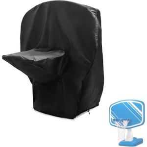Pool Basketball Hoop Cover,Heavy Duty Waterproof Dustproof Full Cover for Water Basketball Stand 37.5"W x 24"D x43"H,Pool Basketball Hoop Cover for Multiple Brands (Black)