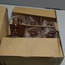 12Pcs Amber Candlestick Holders Set- 4" H Taper Candle Holders Bulk, Glass Candle Holders for Wedding, Party, Fall Dinner Table Centerpieces, Festival Gifts & Windowsill Decor (Amber Dimond Pattern)