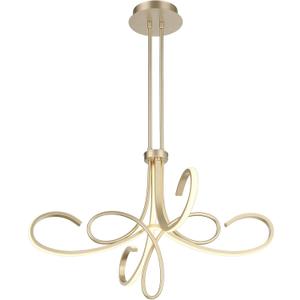 GEORGE KOVACS P5436-697-L Astor LED Chandelier, 1-Light, 24 Total Watts, 21-in H x 32-in W, Soft Gold, 32" Wide x 21-Inch Height