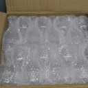 32pcs CLEAR Plastic Wine Glasses Vintage Ribbed Pattern Party Events Decorations