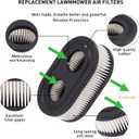 Apply to593260 798452 Lawn Mower Air Filter, Series Engine 4247 5432 5432K Lawn Mower Air Cleaner Filte can Replace Oval Air Filter Cartridge - Lawn Mower Replacement Parts(2PCS)