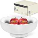 Large Decorative Bowl for Home Decor  Concrete Fruit Bowl for Kitchen Counter | Key Bowl for Entryway Table | Pedestal Bowl for Modern Decor | Coffee Table Centerpiece